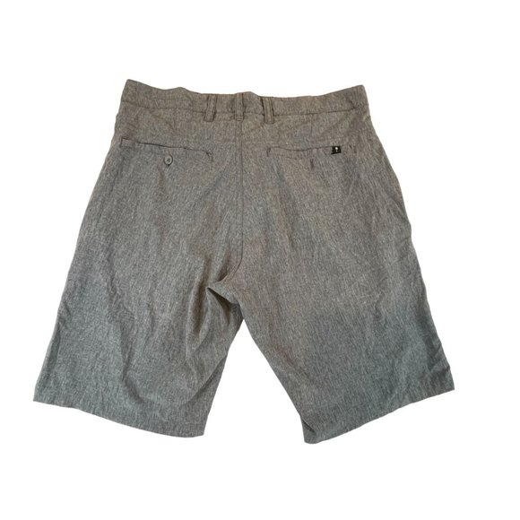 Trunks Mens Short Multi Functional Chino Flat Front Lightweight Gray Size 30 - Picture 2 of 7